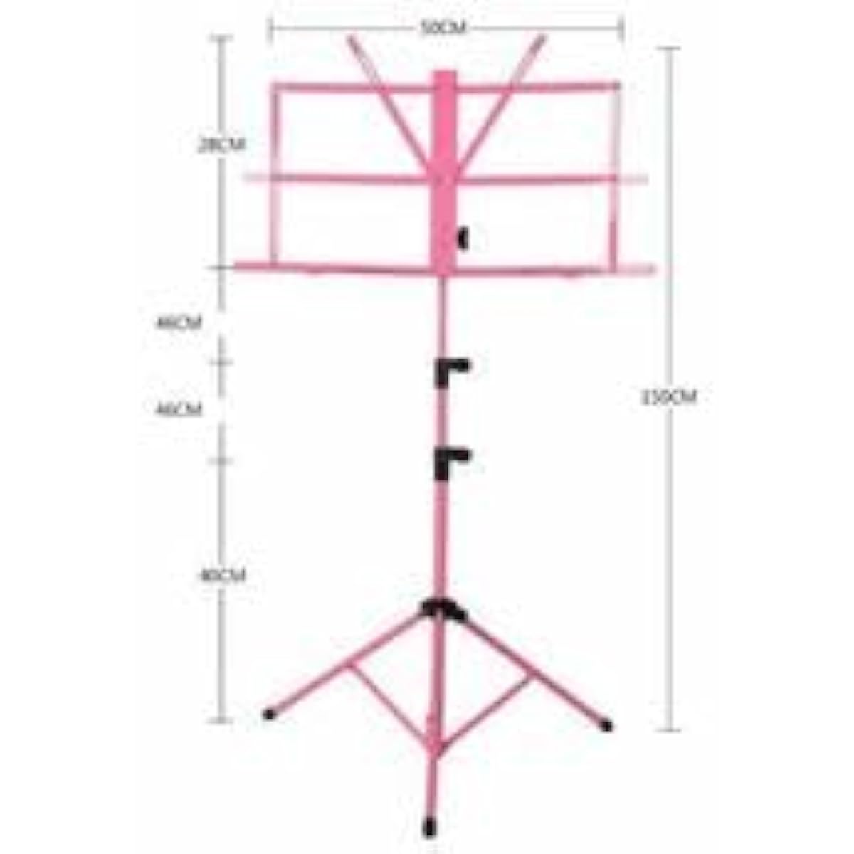 Set of 2 music stands, extendable, foldable, lightweight, steel, height adjustable, soft case included, portable