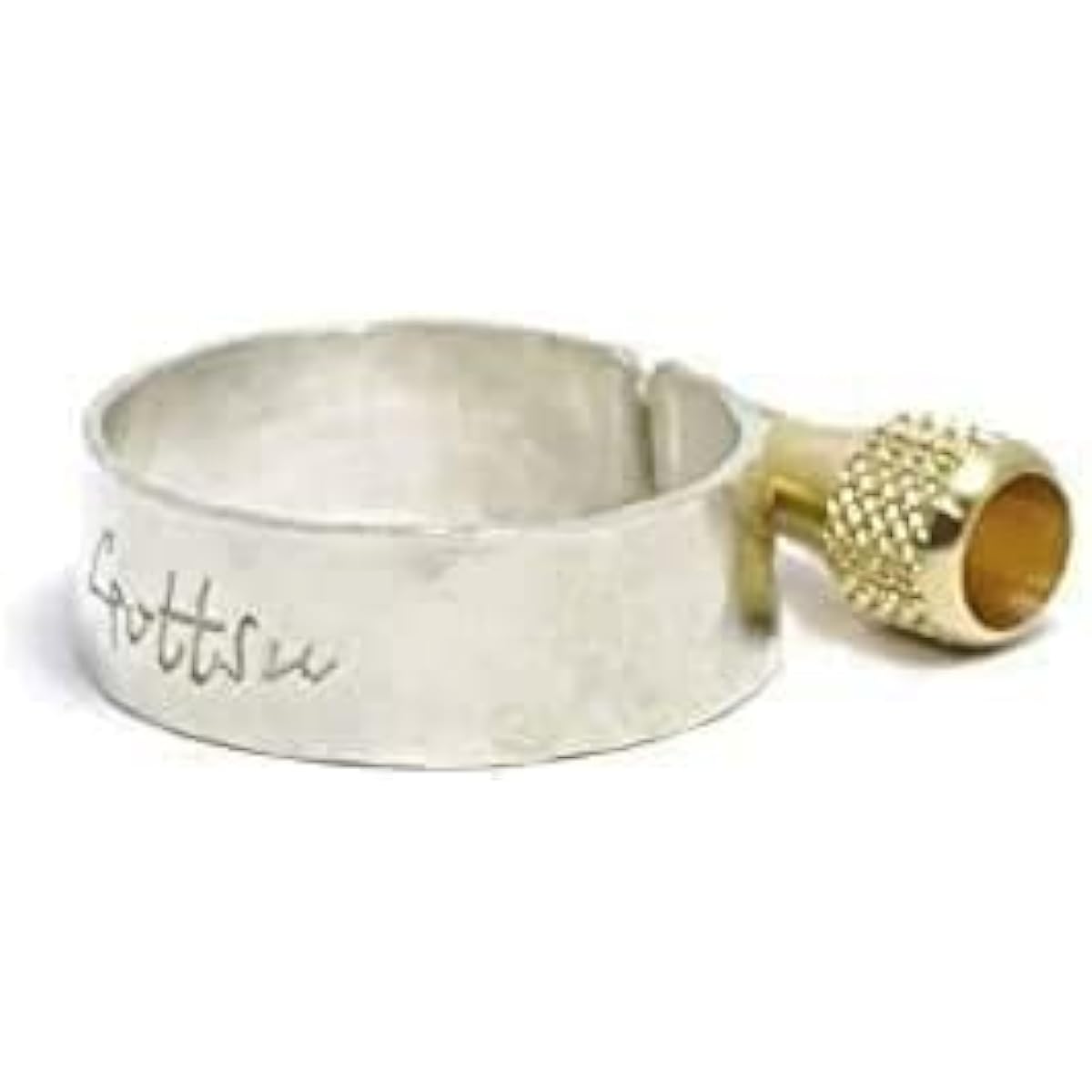 Gottsu Solid Silver Ligature (rubber alto saxophone)