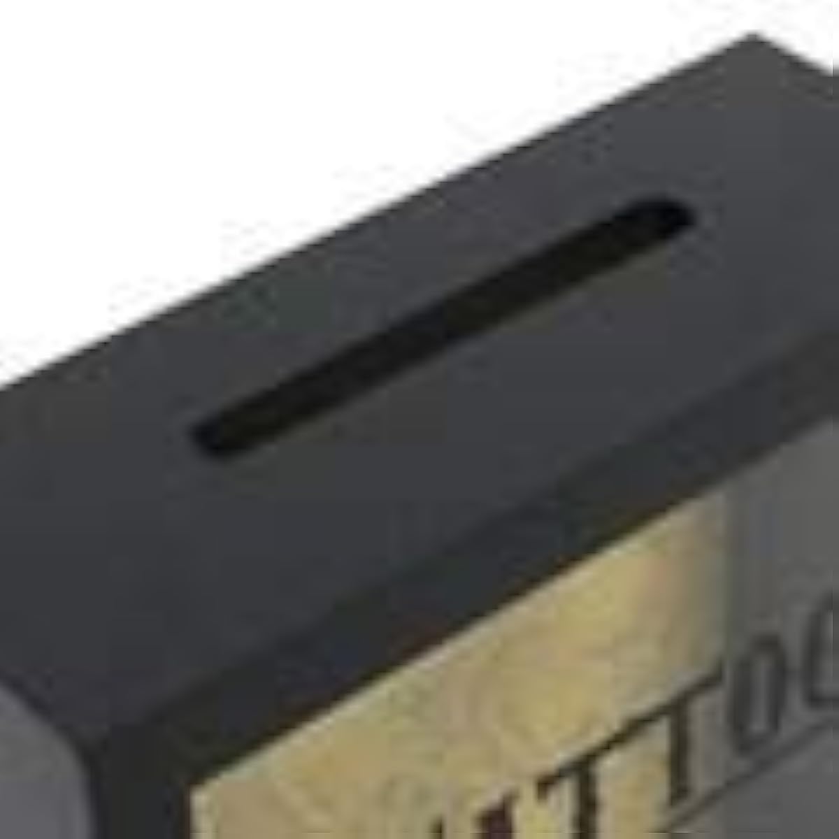 Black Tattoo Fund Glass Money Box with Wooden Frame