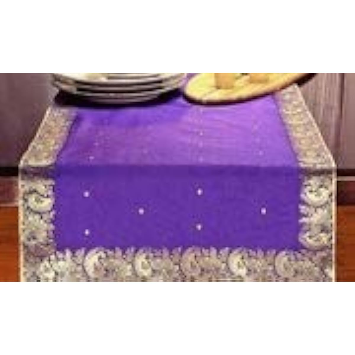 Indian Selections Handcrafted Table Runner - 18 x 108 Inch Purple