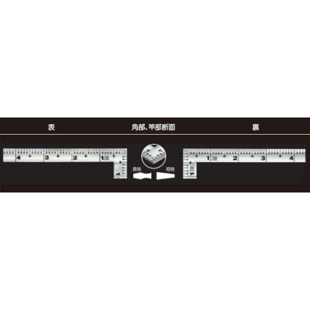 Shinwa Sokutei Rolling Metal Front and Back Scale Equivalent Scale Silver 1 Shaku 10545