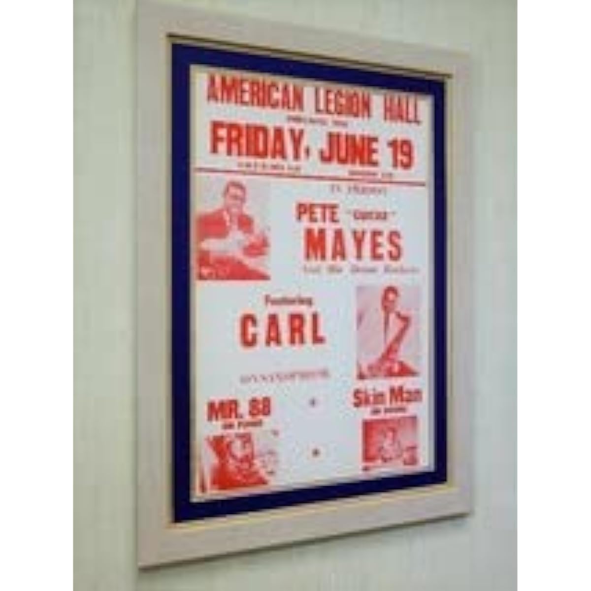 Pete Mayes Live Poster Framed Pate Mayes T-Bone Walker Texas Blues Guitar Carl Mr. 88 Blues Live Vintage Blues