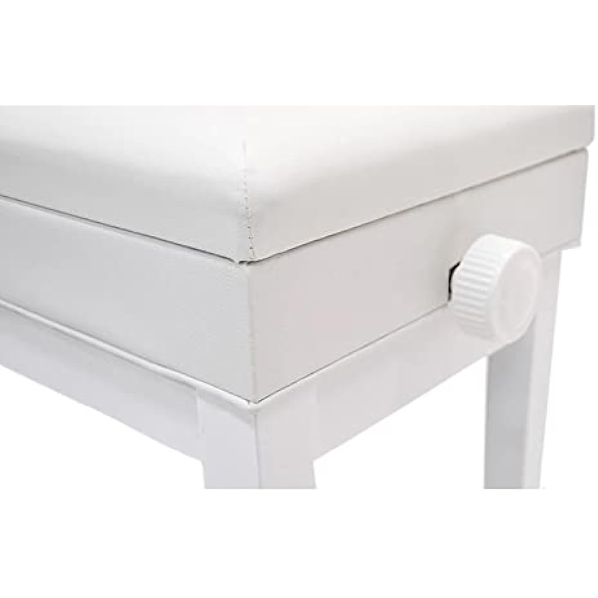 PLAYTECH Piano Chair with Storage, White, KS50