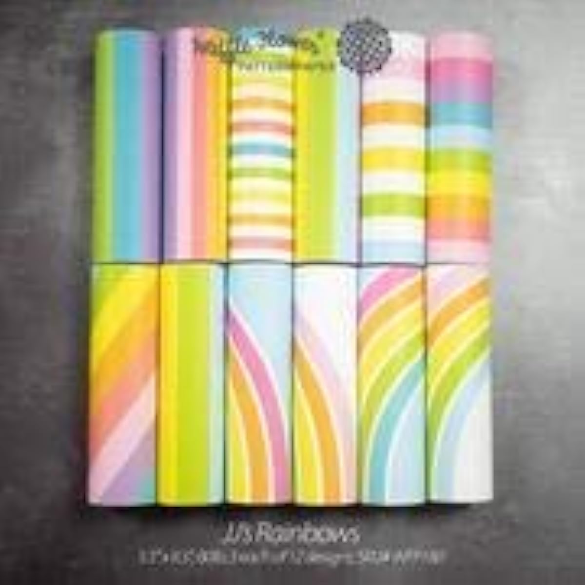 Waffle Flower 80lb Single-Sided Paper Pad 5.5"X8.5" 36/Pkg-JJ's Rainbows, 12