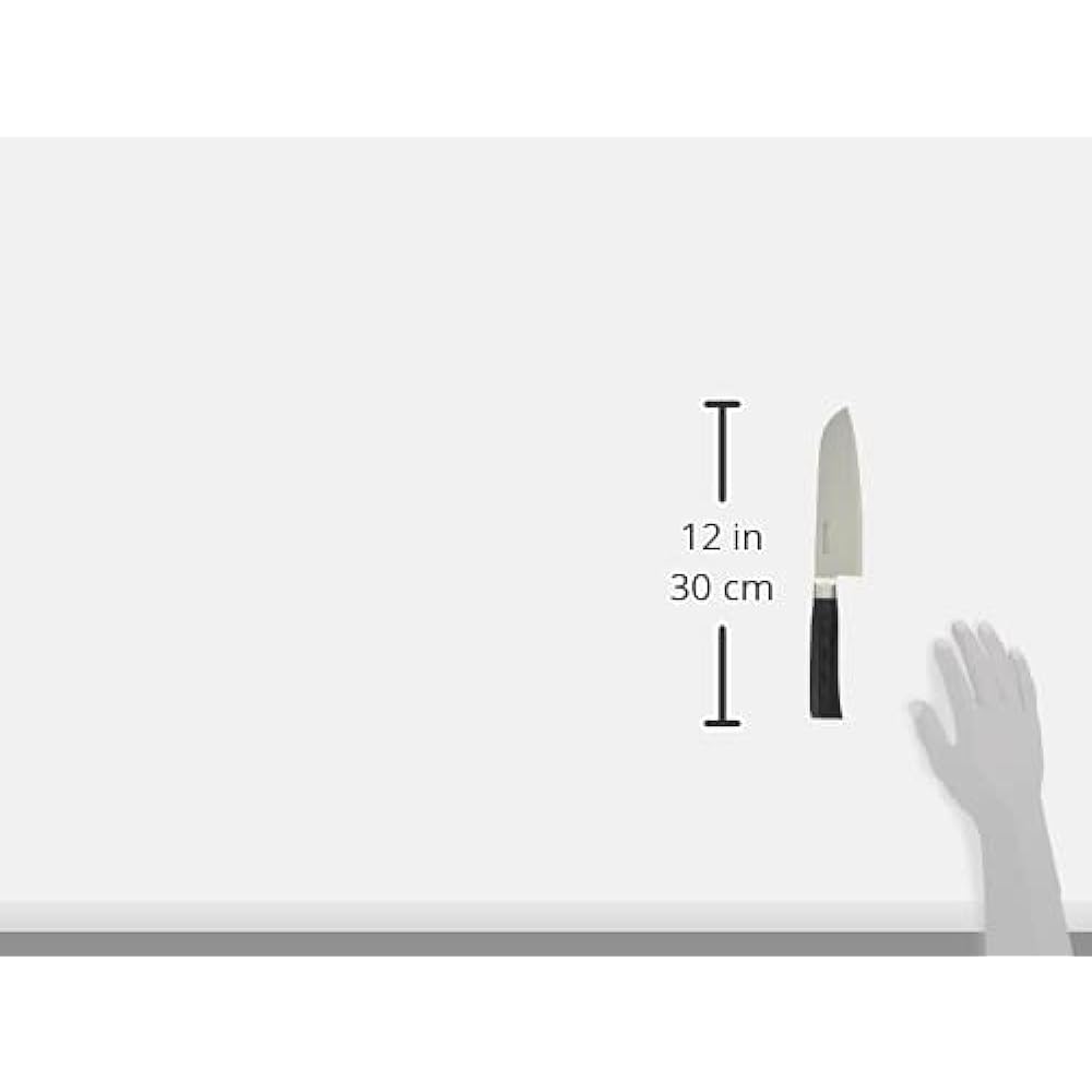 Kataoka Manufacturing Santoku Knife Black 160mm TAMAHAGANE SNMH-1115
