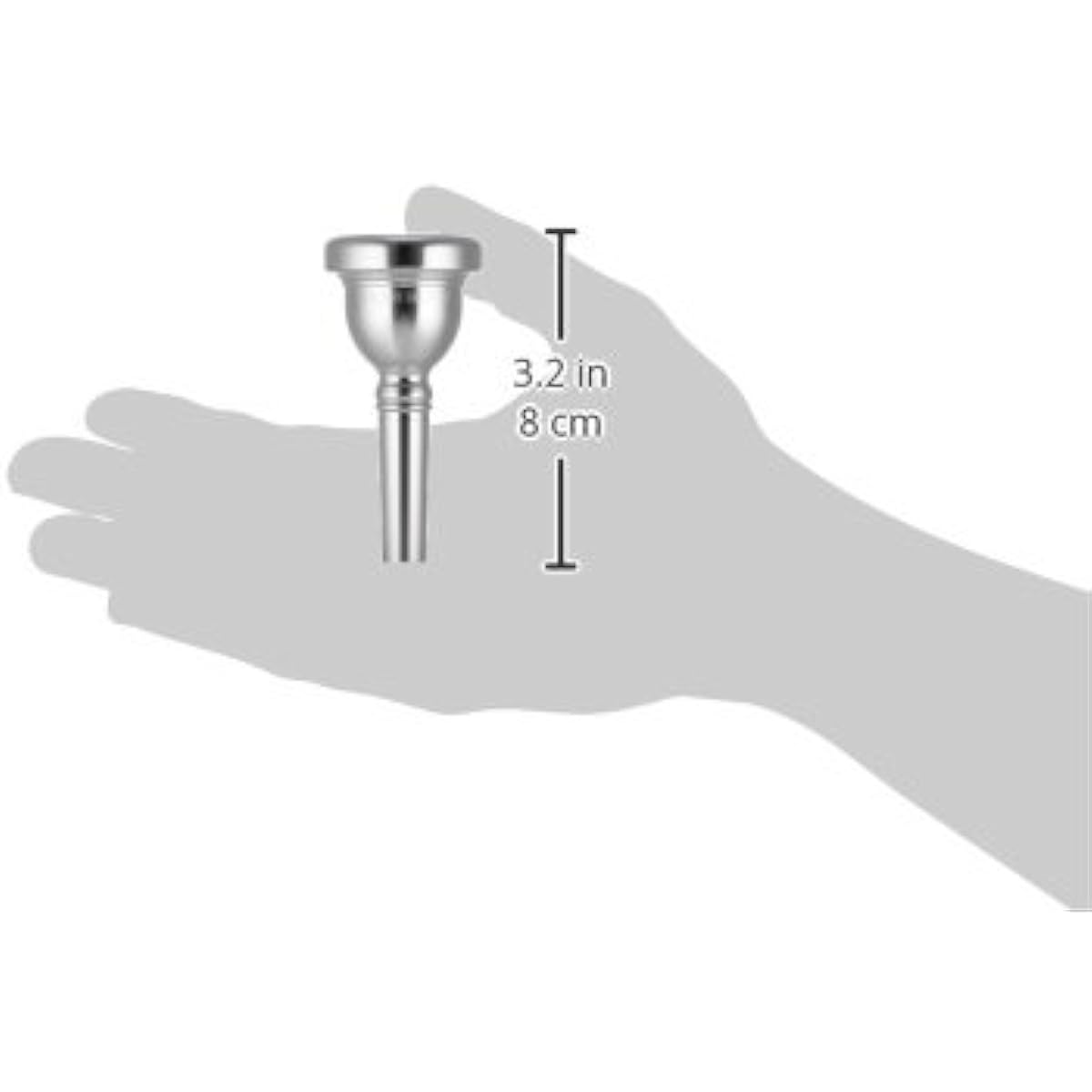 Back Trombone Mouthpiece 11 Silver Plated Finish (for Capillary) & Neoprene Mouthpiece Pouch Set