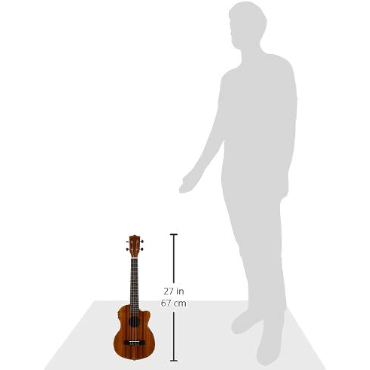 S.Yairi Ukulele Preamp Equipped Electric Ukulele Tenor Size Core Material Gear Peg Specifications YU-T-01KE (Gig Bag Included)