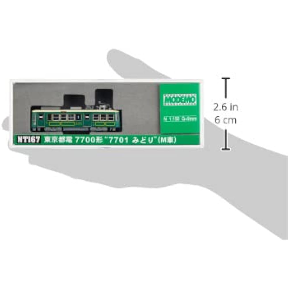 MODEMO N Gauge Tokyo Toden 7700 Type 7701 Midori M Car NT167 Railway Model Train