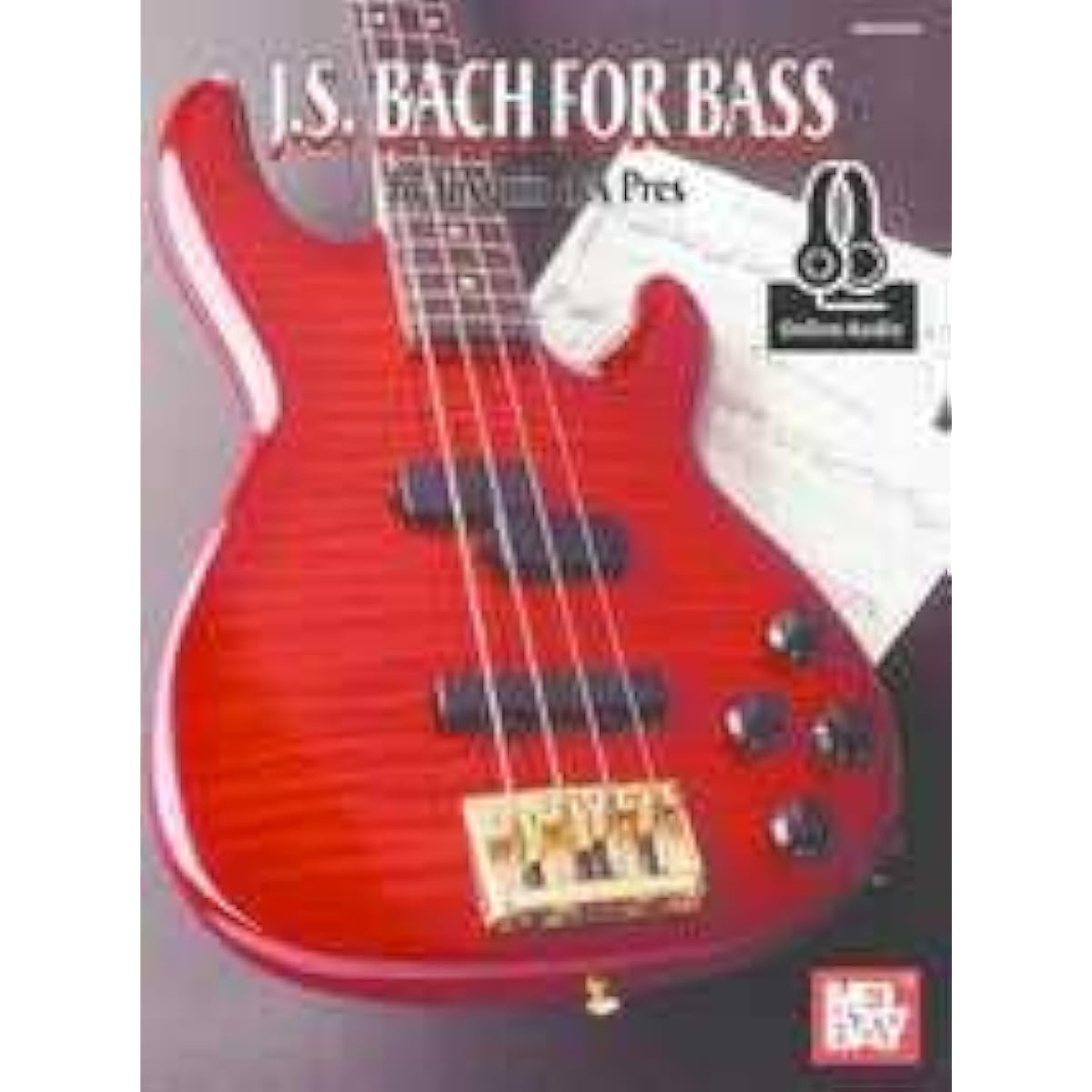 Bach sheet music for electric bass (TAB, web audio)