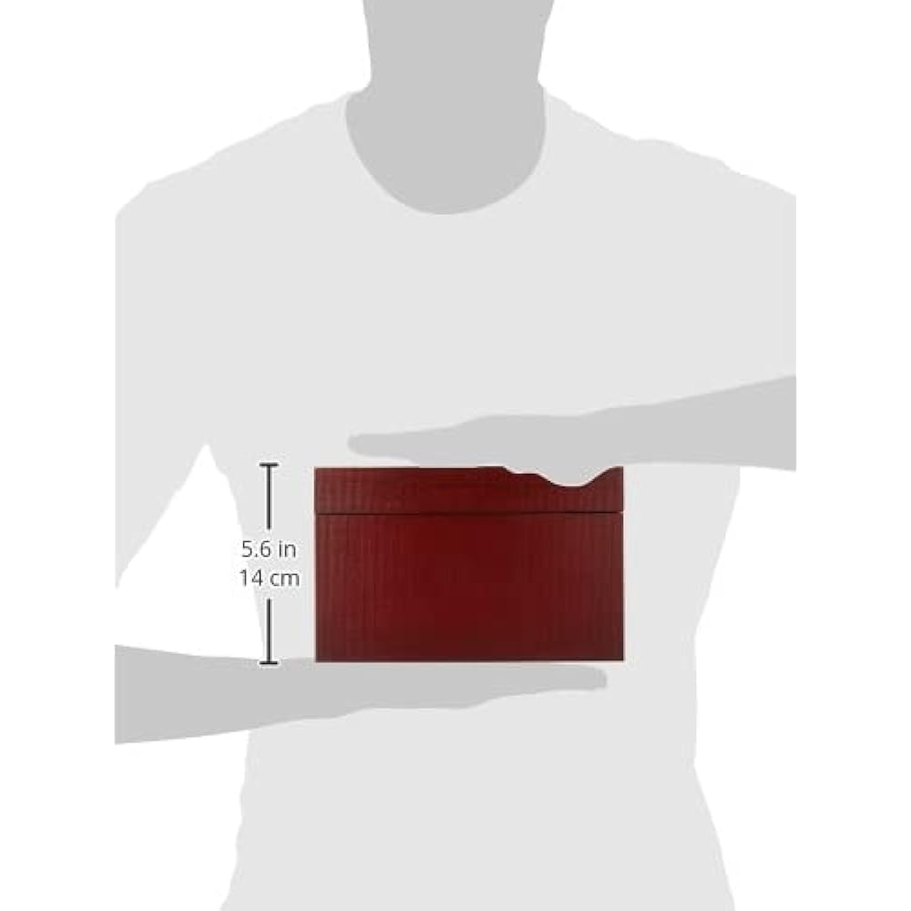 Nakamura Kosai Tea Box Vermilion Size: Length 14.6 x Width 21.4 x Height 13.4cm Rikyu Tea Box Negoro Lacquer