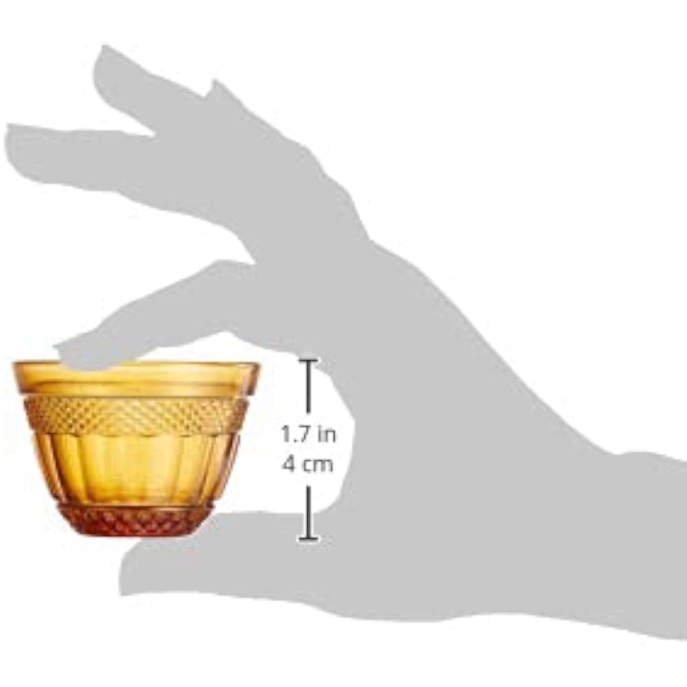 ADERIA Shonai Craft Sake Cup Amber 55ml Mini Glass 6 Pieces Made in Japan F-70458