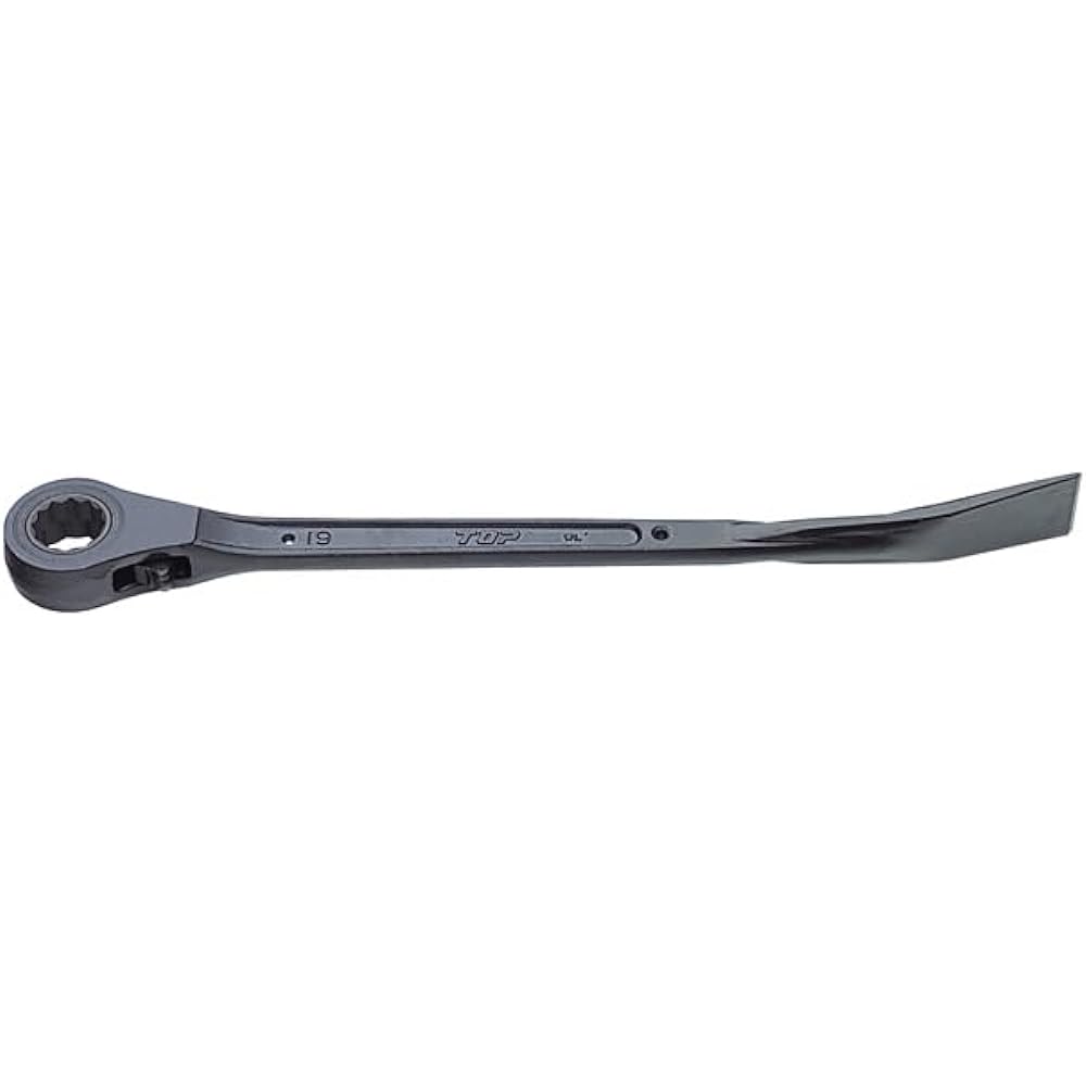 Top (TOP) Thin ratchet wrench with crowbar 19x21mm Thin socket *2 pieces RM-19x21TB