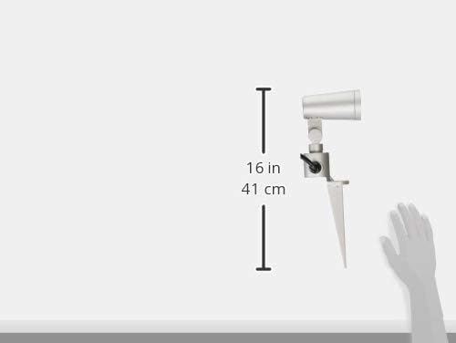 DAIKO LED Outdoor Spotlight, Built-in LED, LED 6W, Light Bulb Color, 2700K, Rainproof, Electrical Work Required, Silver DOL-4672YS