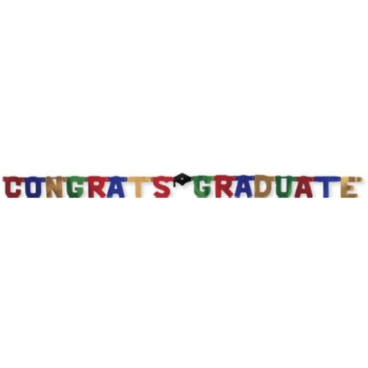 Creative Converting Paper Art Large Letters Jointed Banner, Congrats Graduate