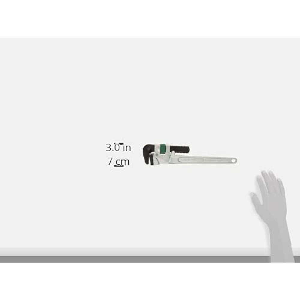 HIT Green Aluminum Pipe Wrench for Coated Pipe Wide Face Type (G Type) 350mm ALP350G