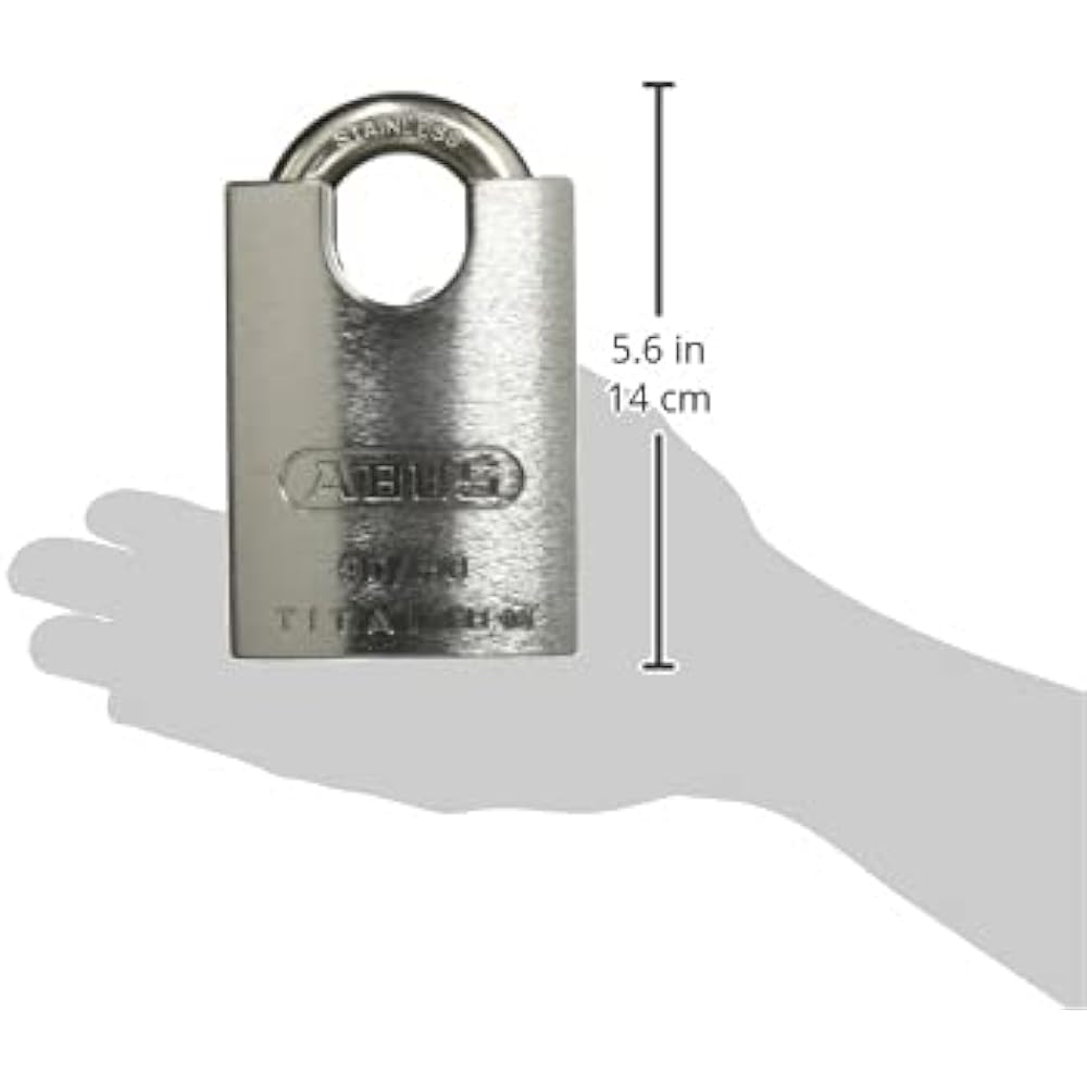 Nippon Lock Titanium Padlock 50mm 3 Keys Shackle Guard Type BP90RK