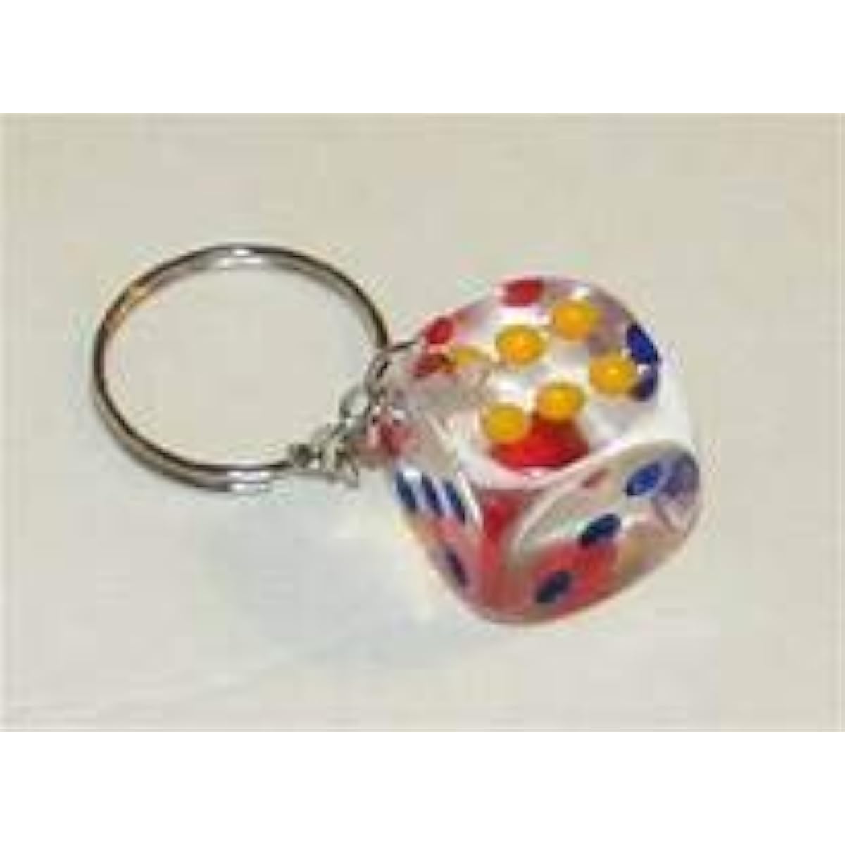 Bunco Game Shop Transparent Dice Keychain 1 Dozen Set Large 1 Inch