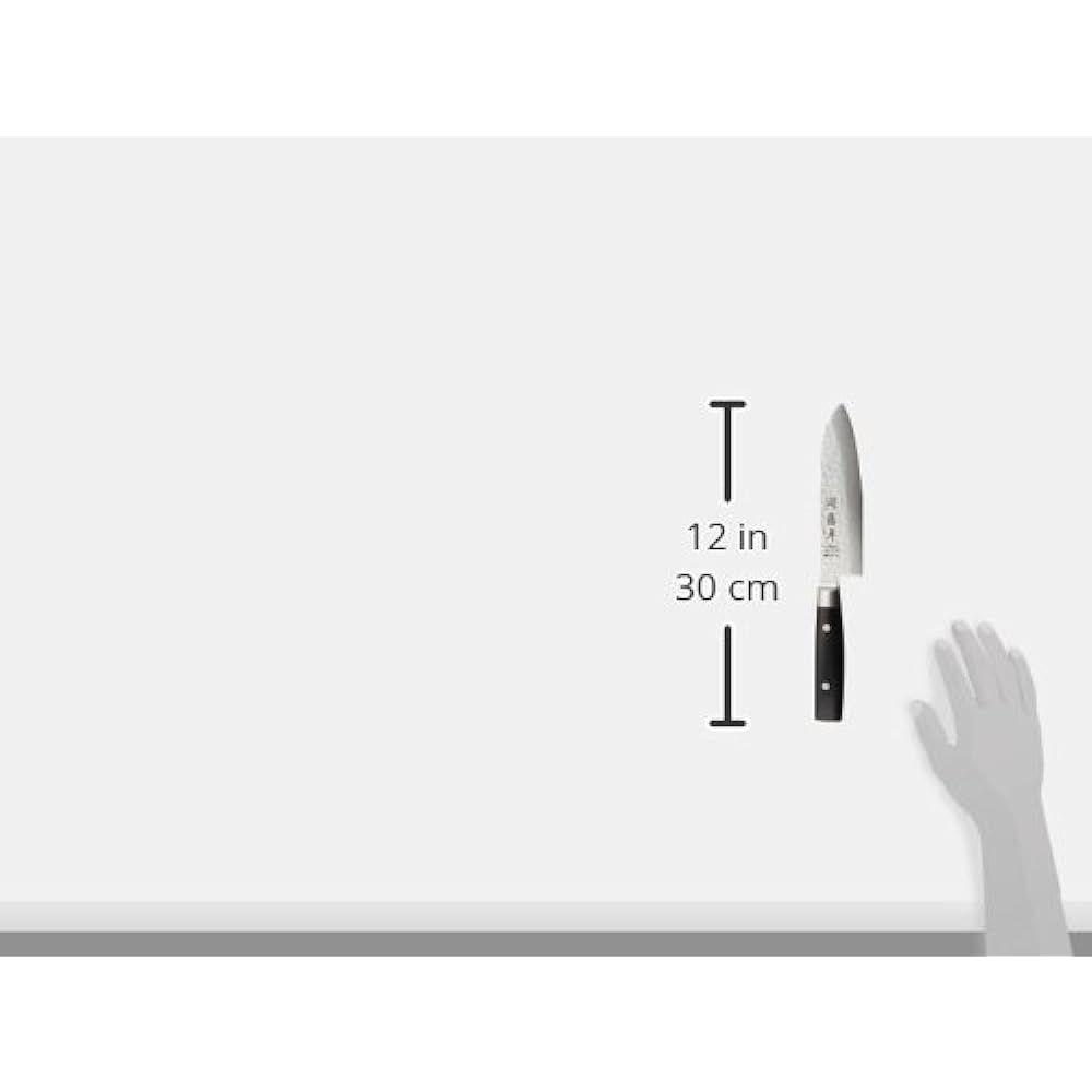 Yaxel Seki Tohei 37 Layer Damascus Santoku Knife 30697 3422-045 Black Blade Length 16.5cm