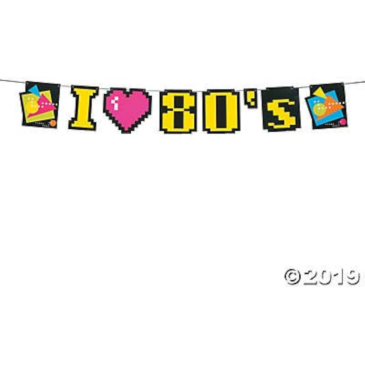 80's Party Garland 9ft Long I love the 80's Party Decorations