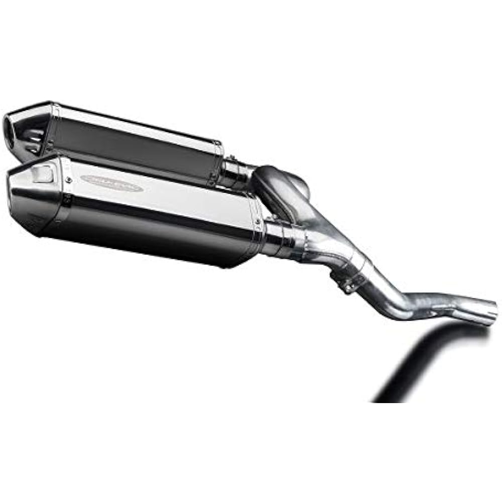 DELKEVIC Slip-on Stainless Steel Tri-Oval Muffler for HONDA VFR800 V-TEC 2002-2009 320mm KIT1157