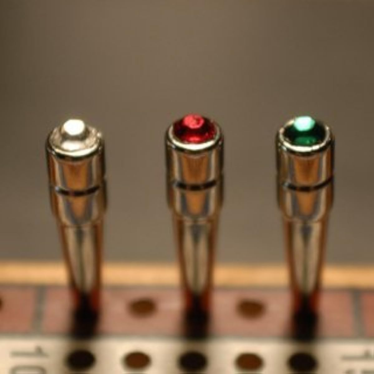WE Games Brass Cribbage Pegs with Swarovski Austrian Crystals, Set of 3, Yellow, 32-6700