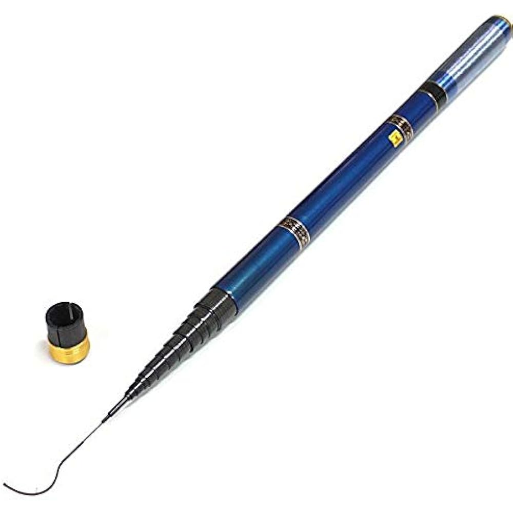 Wellvie Compact Mountain Stream Rod, Carbide Fishing Rod, Ultra Lightweight 630, Closing Dimensions Approx. 45cm, Carbon Rod, For Yamame/Amago/Char/Rainbow Trout/Haya/Rockfish, etc. Beginners (Blue)