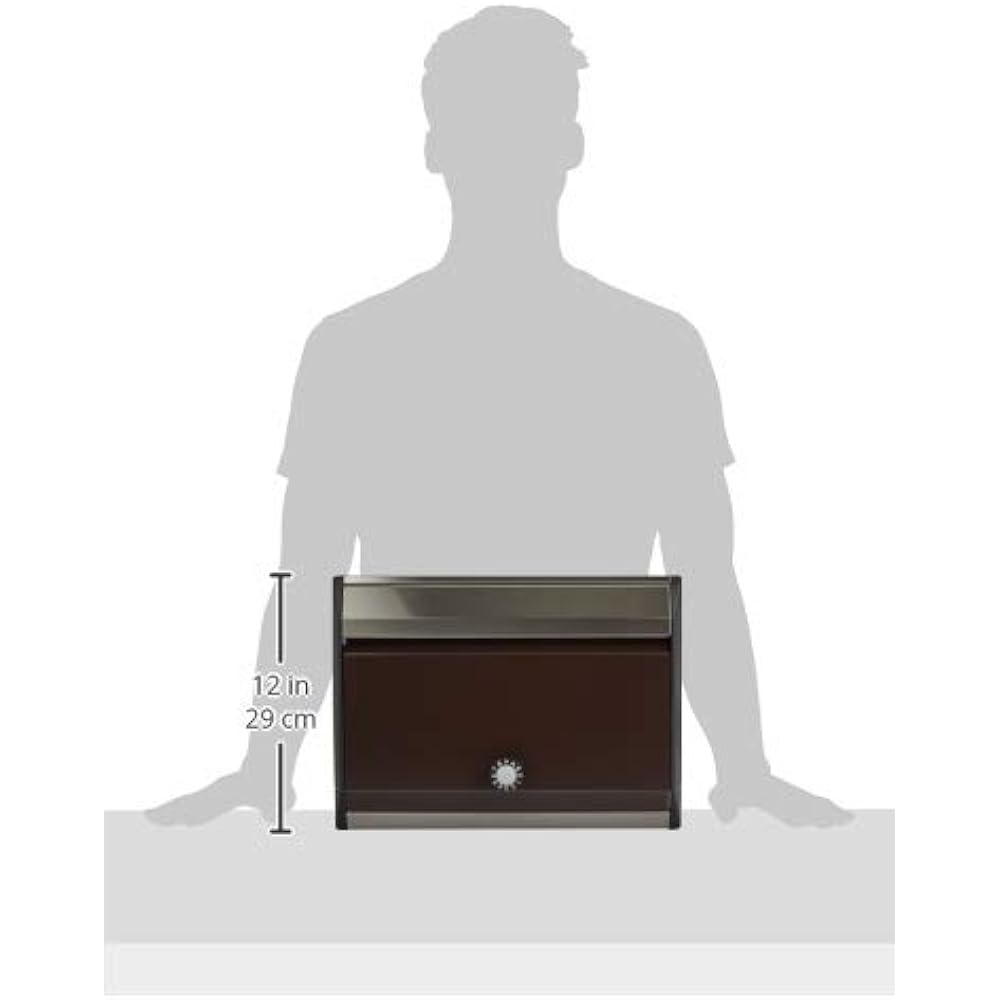 NASTA Residential Mailbox Splashproof Type Quiet Large Dial Lock Bonmer Rainbow KS-MB34S-L-BB Bitter Brown