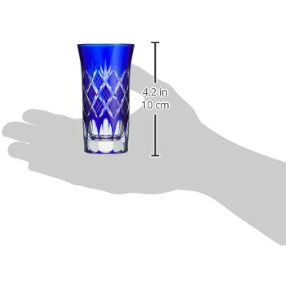 Tajima Glass Edo Kiriko Stacked Arrow Pattern/Kikusoko Sip Beer Pair TG04-06-2