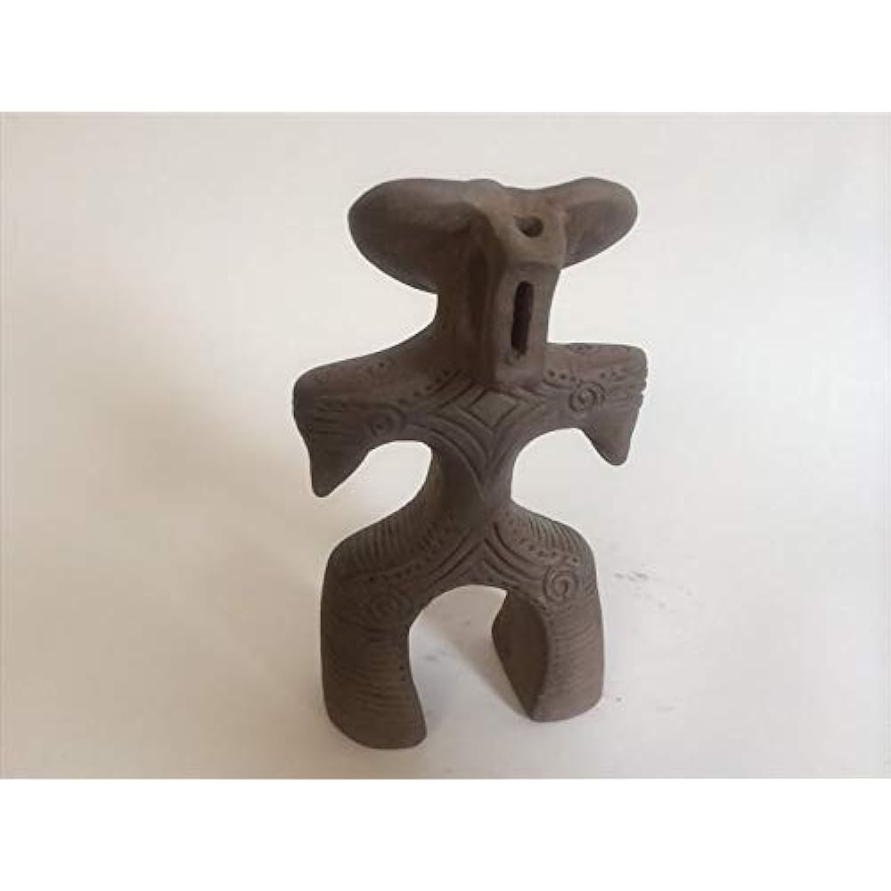 Heart-shaped clay figurine Heart-shaped clay figurine Clay figurine replica Dark brown Gunma Important cultural property Jomon period Heart clay figurine Cute time-killing goods