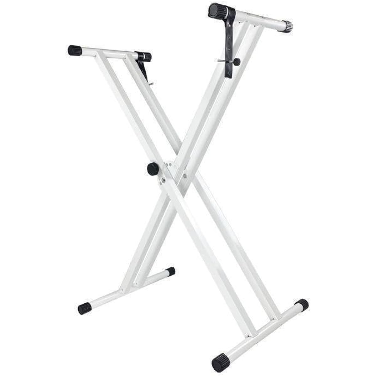 White Keyboard Stand, X-Shaped Keyboard, Lightweight, Stable, Height Adjustable, 7 Levels, 1280