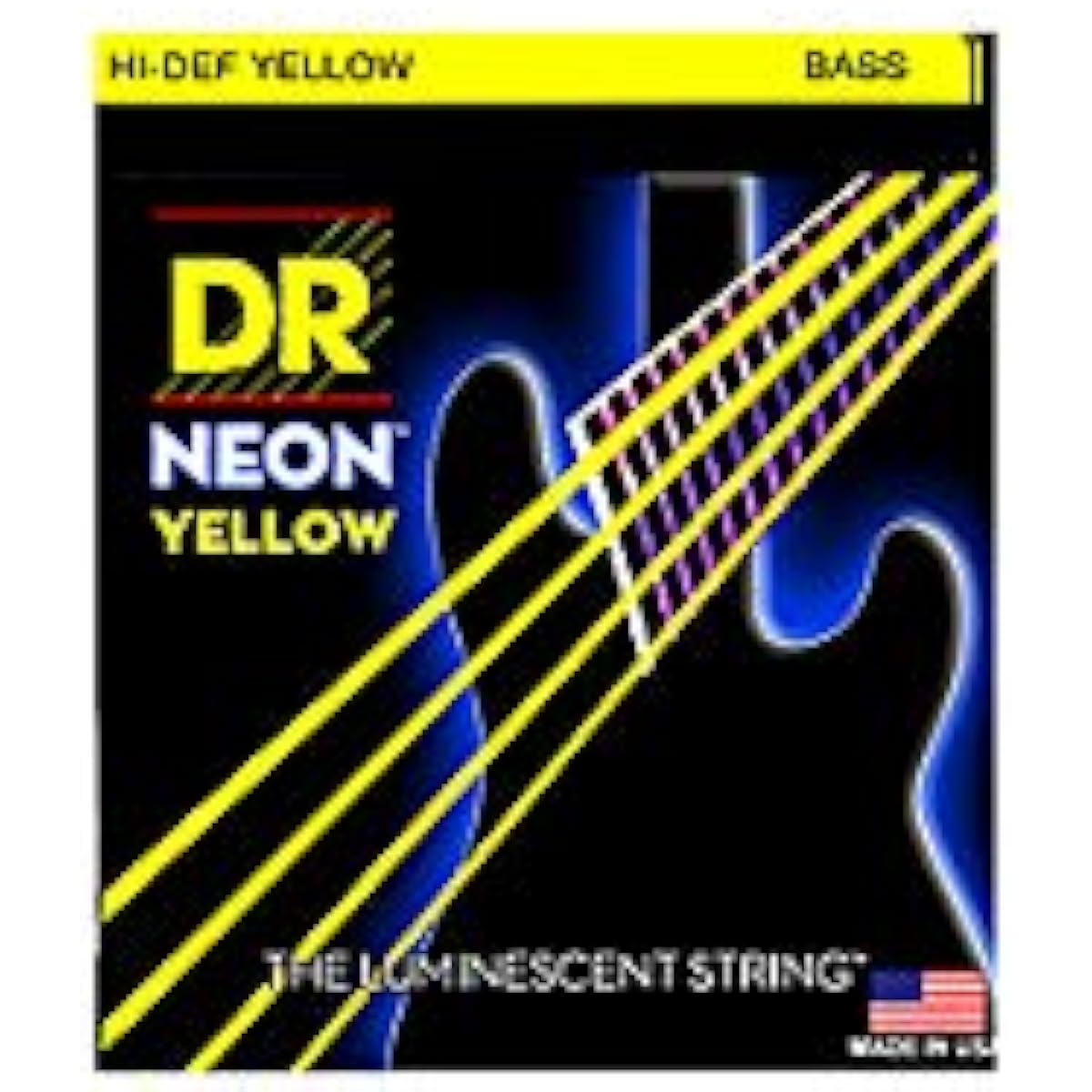 DR 6-string electric bass strings NYB6-30 Hi-Def NEON YELLOW