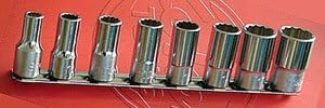 Yamashita Industrial Research Institute Koken 3/8 (9.5mm) SQ. 12-sided semi-deep socket rail set 8 pieces RS3305X/8