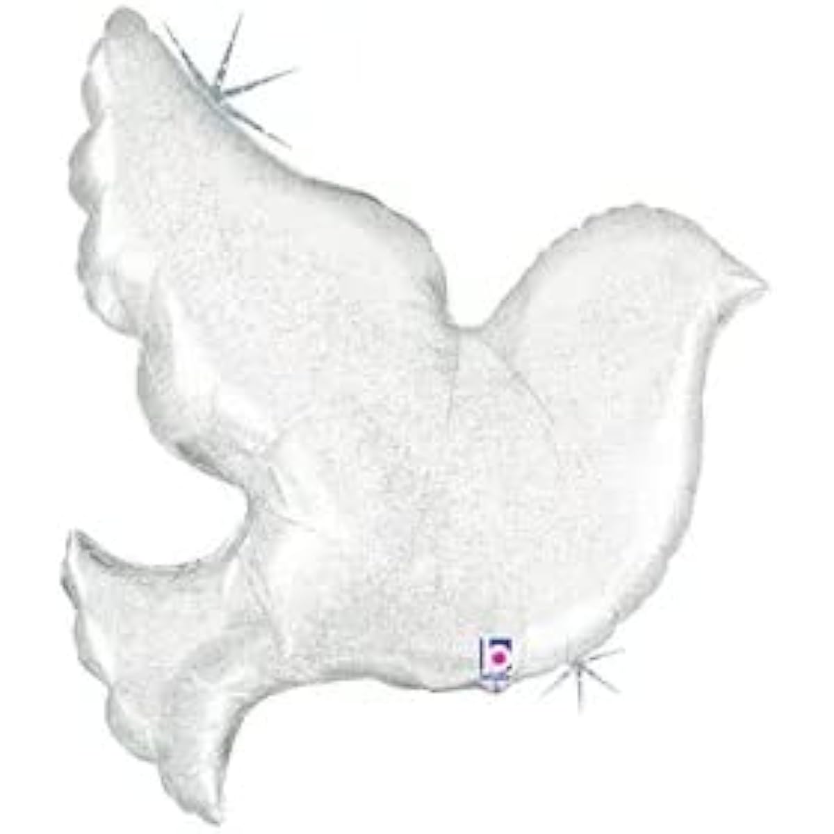 34" Pearl Dove Foil Balloons & 11" White Cross Dove Latex Balloons Set - Perfect for Wedding, First Communion, Baptism Decorations