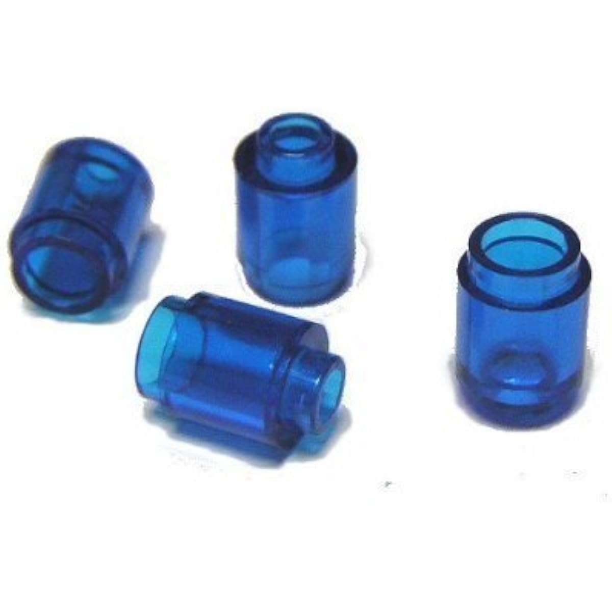 Lego Building Accessories 1 x 1 Transparent Blue Round Brick, Bulk - 100 Pieces per Package
