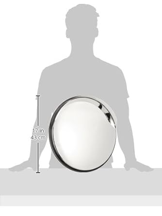 Shinei Bussan Curved Mirror Stainless Steel Mirror Round S-4BK 433φ
