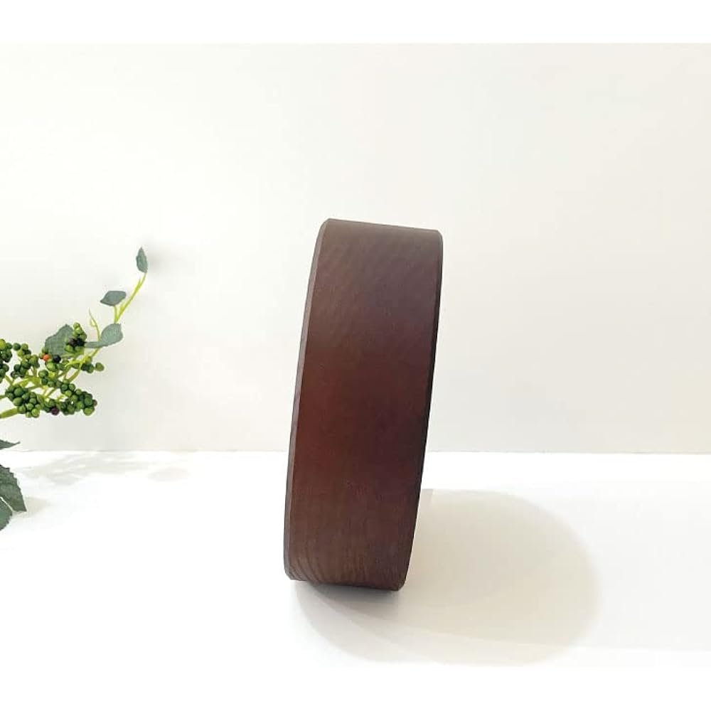 KATOMOKU Dual use clock 5 km-112BRRC Brown radio clock continuous second hand