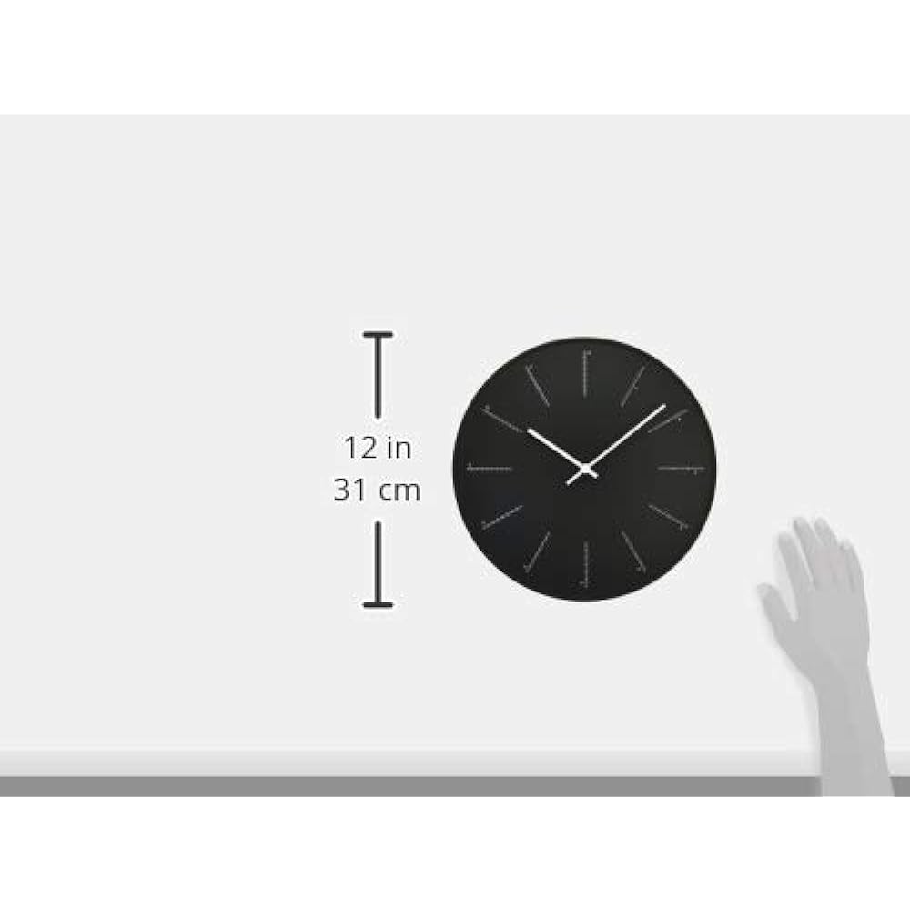 Lemnos wall clock divide analog black divide NL17-01 BK Lemnos