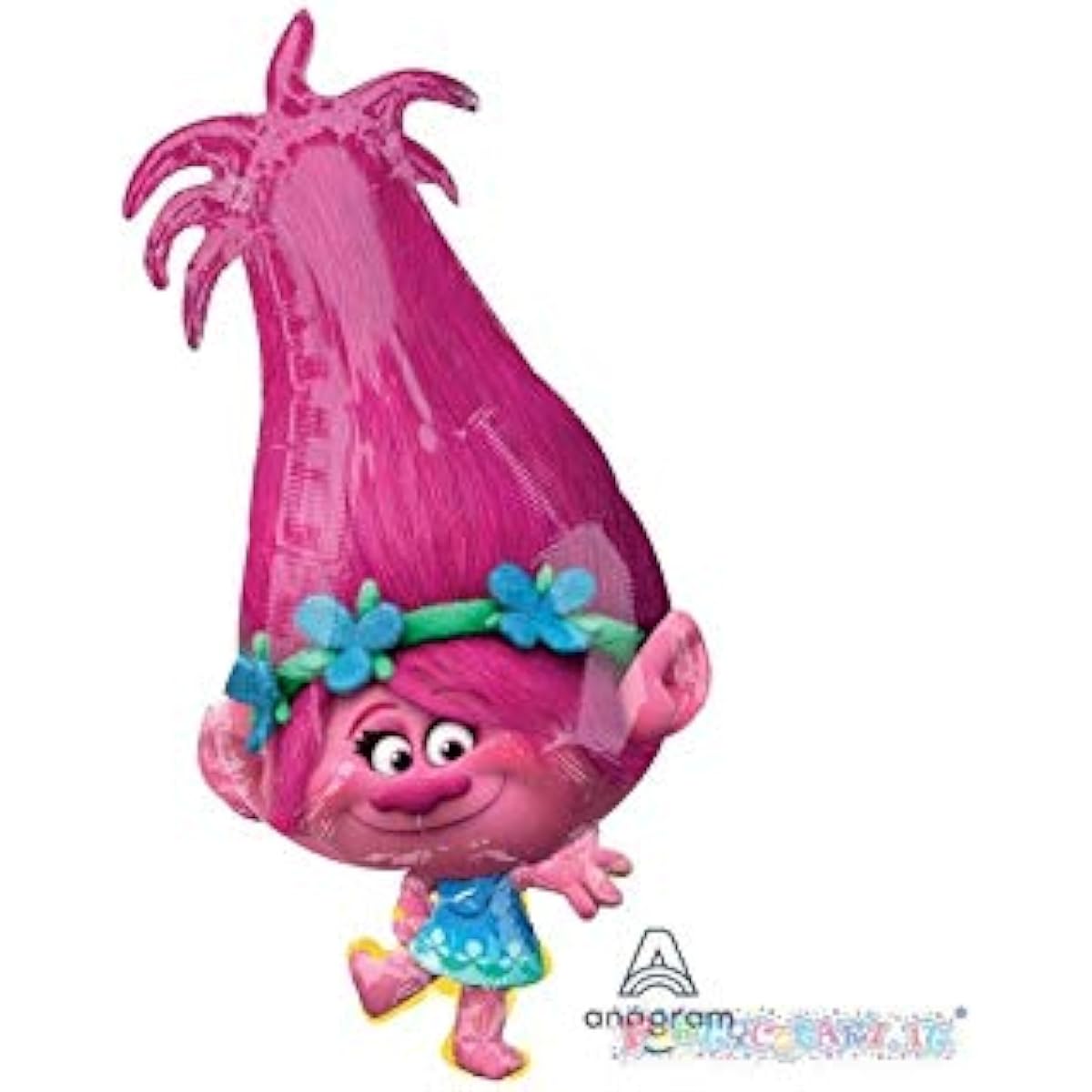 1 x Trolls Poppy Street Treat Foil Balloon Shape 37" x 20"/94 cm x 51 cm