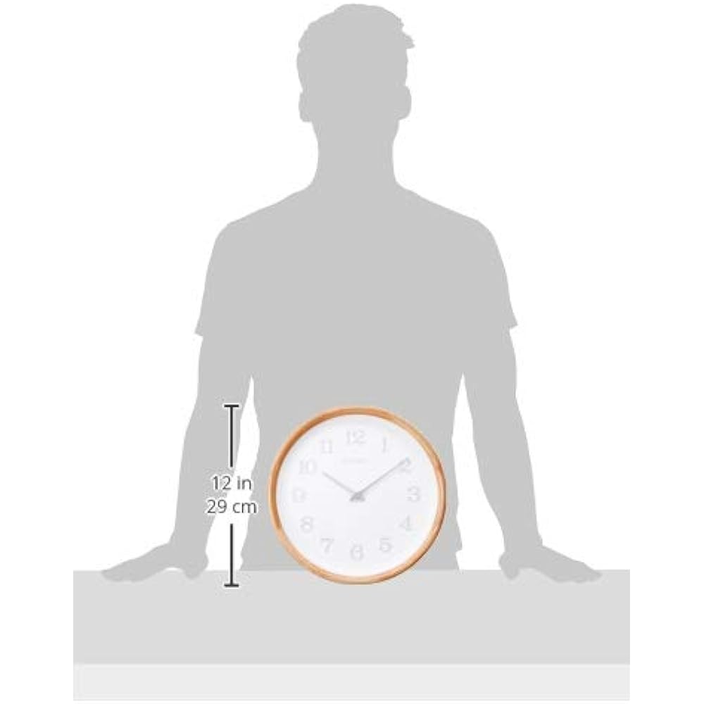 Seiko Clock Wall Clock Natural Colored Wood Diameter 280 x 59mm Radio Analog KX239A