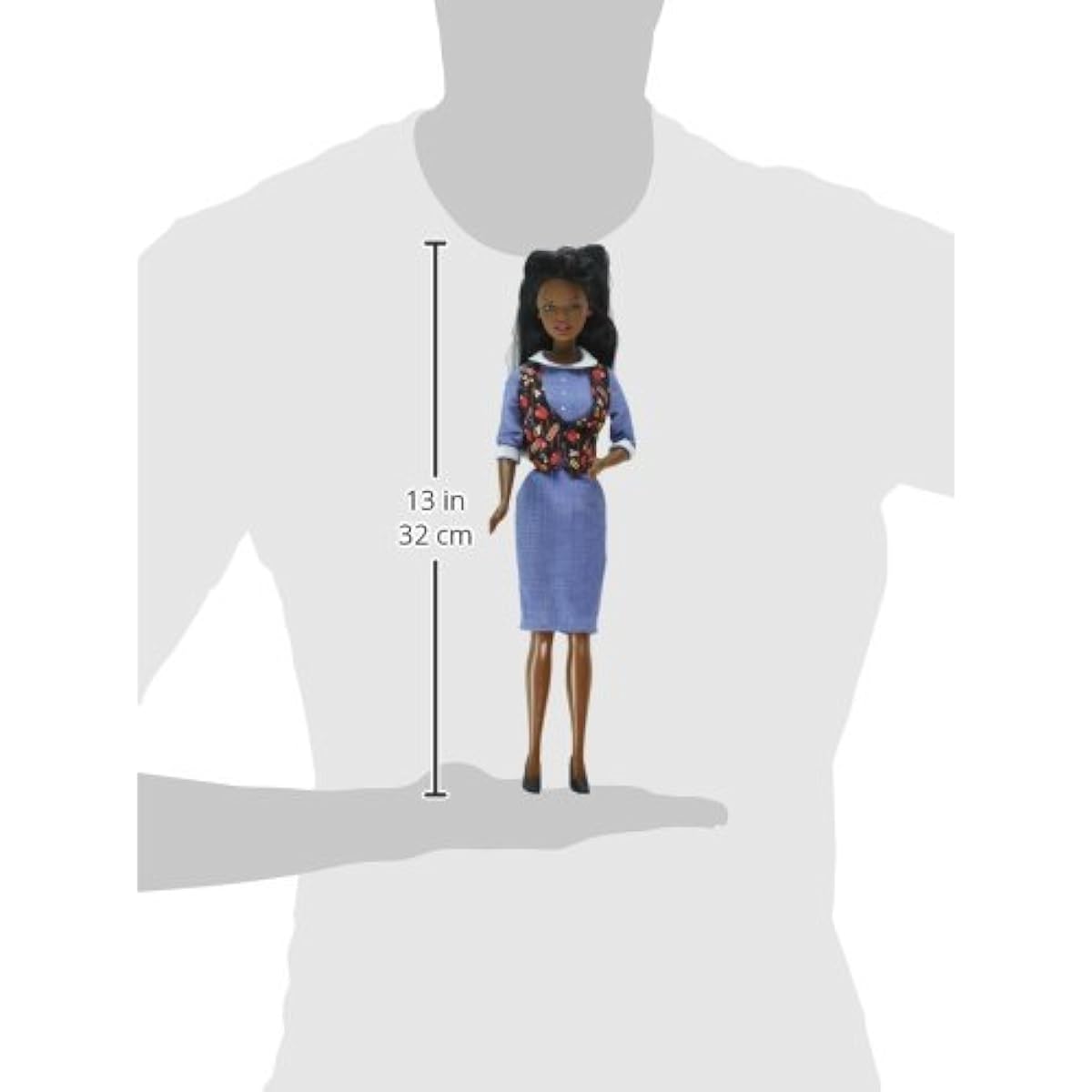 Teached African American with schoolroom backdrop