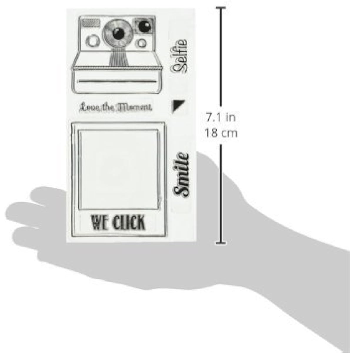 Sizzix Love The Moment Interchangeable Stamps, Clear by Sizzix