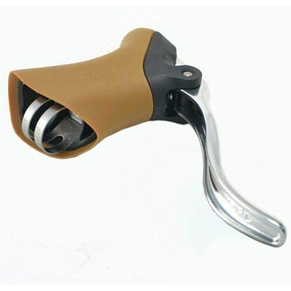 TEKTRO RL340 Brake Lever Set Road Bike 23.8mm and 24.2mm Rubber Hood Brake, Brown, MH1750