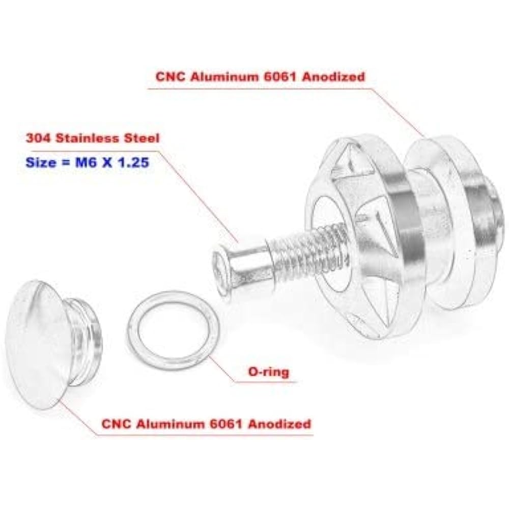 Motorcycle Swing Arm Bobbin Spool 6MM Motorcycle Swing Arm Slider Spool Stand Screw For YA-MA-HA MT-10 Mt10 2014 2015 2016 2017 2018 (Color : Gold)