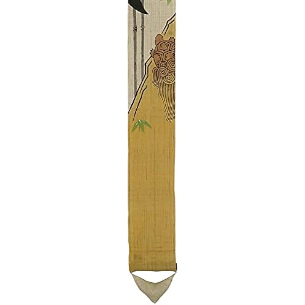 Tapestry "Tsurukame Tenman" Japanese Style Modern Linen Fabric Thin Tapestry Wall Hanging