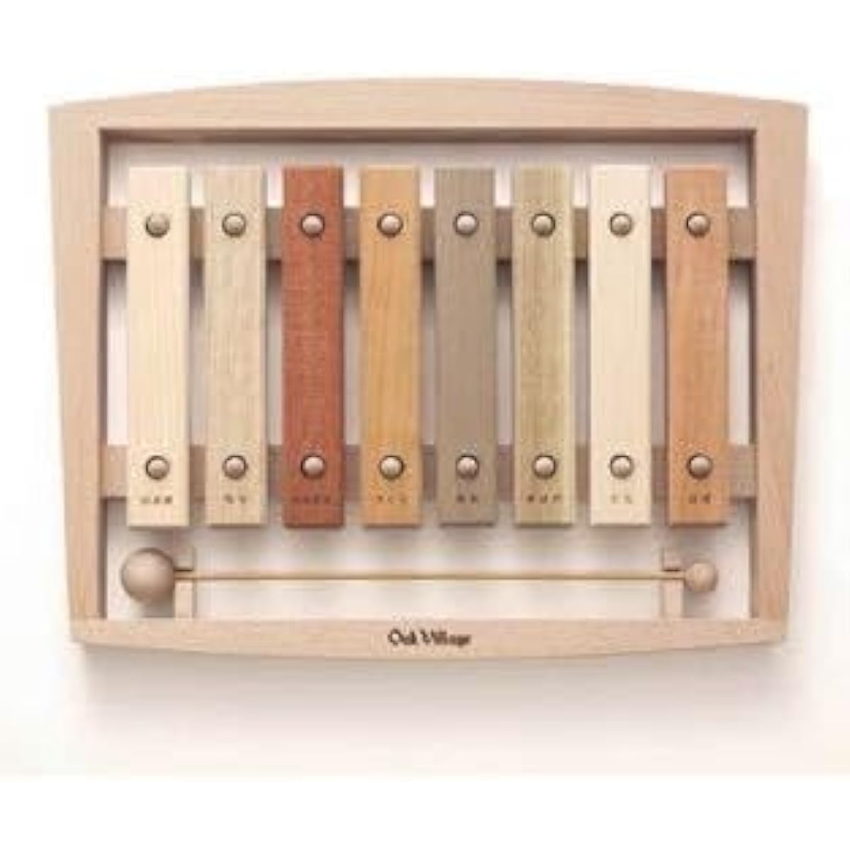 Oak Village's unpainted xylophone made from Japanese wood is safe for children. Mori no Gasshodan Musical Instruments Oak Village Made in Japan