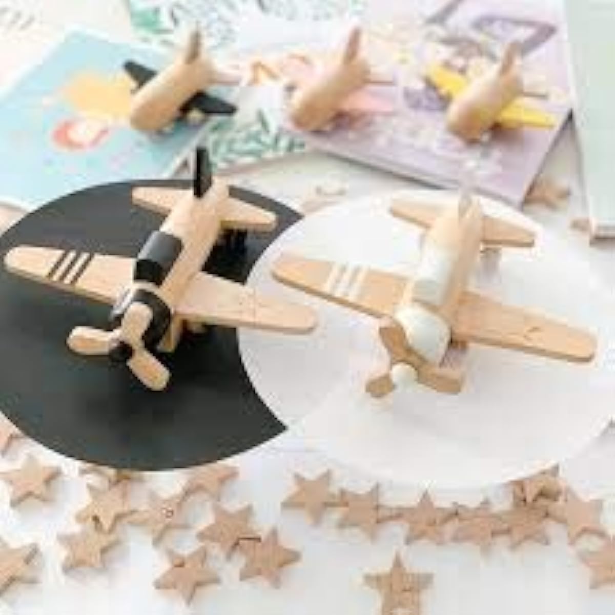 kiko+ Hikoki Wooden Pullback Jet Plane Propeller (Black)