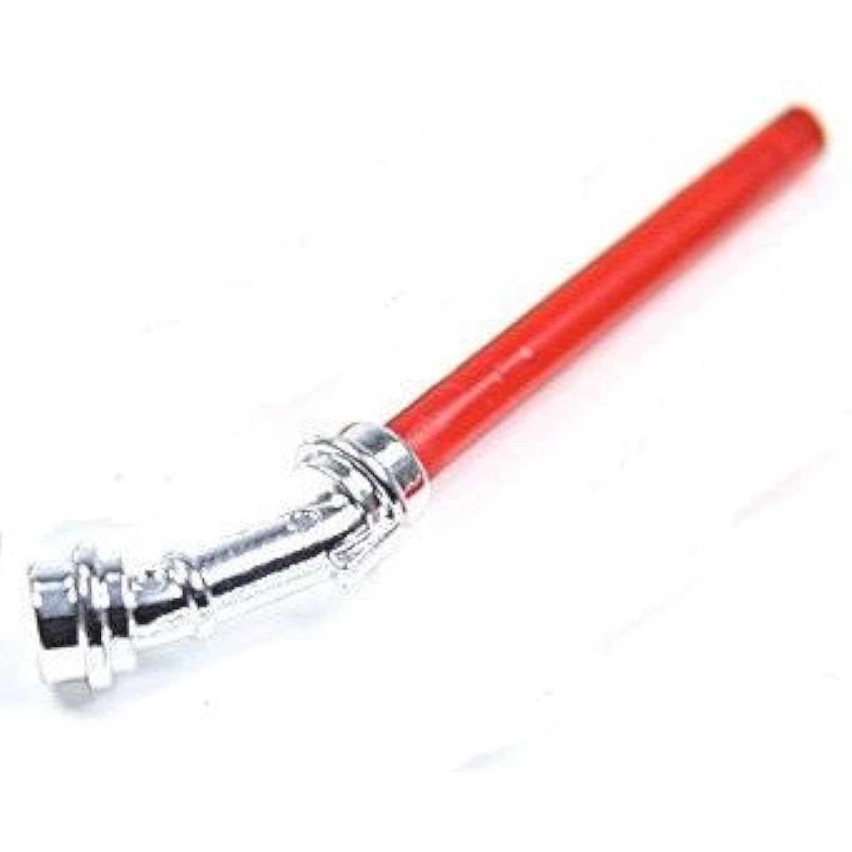 LEGO Star Wars - Chrome Silver Minifig, Weapon Lightsaber Hilt Angled with Red Wand from Count Dooku x1 Loose