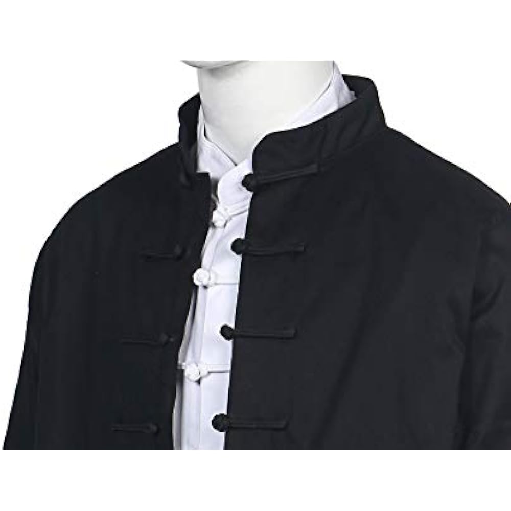 kitamurasyokai Kung Fu Dogi Chinese Kempo Bruce Lee Costume Martial Arts Stage Costume Tai Chi Training Wear (S)