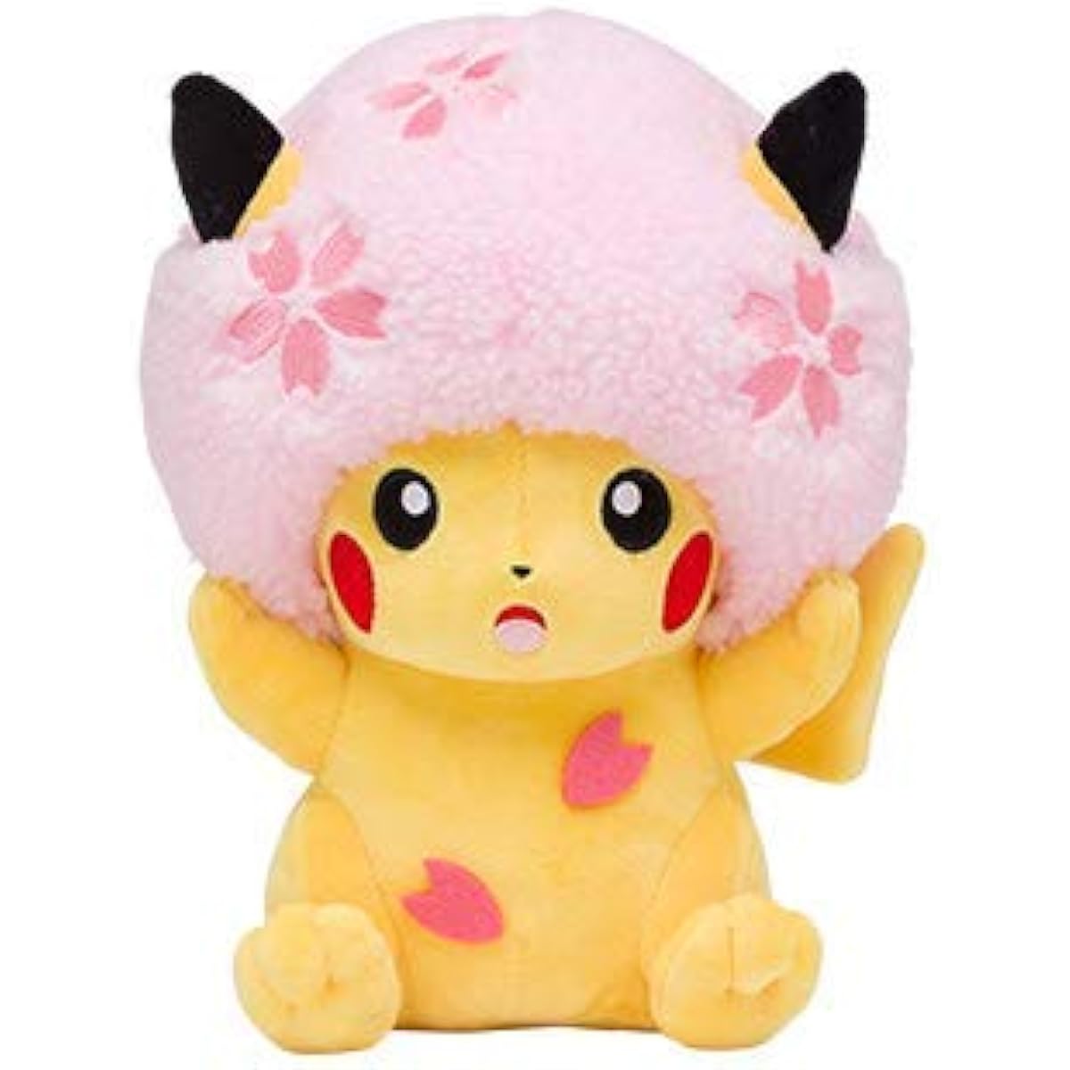Sakura Afro Pikachu Pokemon Center Tokyo DX 1st Anniversary Limited Plush Toy Pokemon Sakura