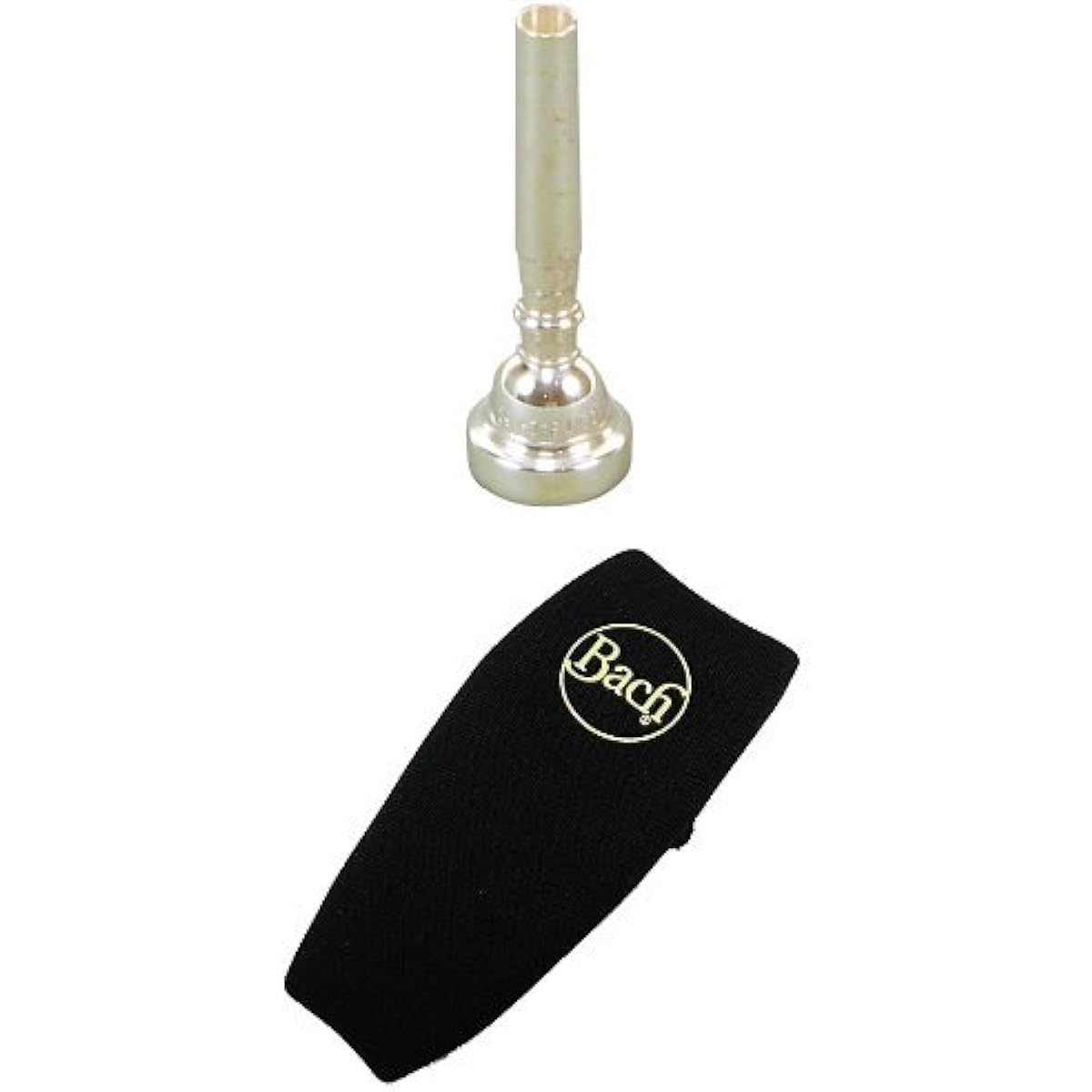 Bach Trumpet Mouthpiece 5C Silver Plated Finish & Neoprene Mouthpiece Pouch Set